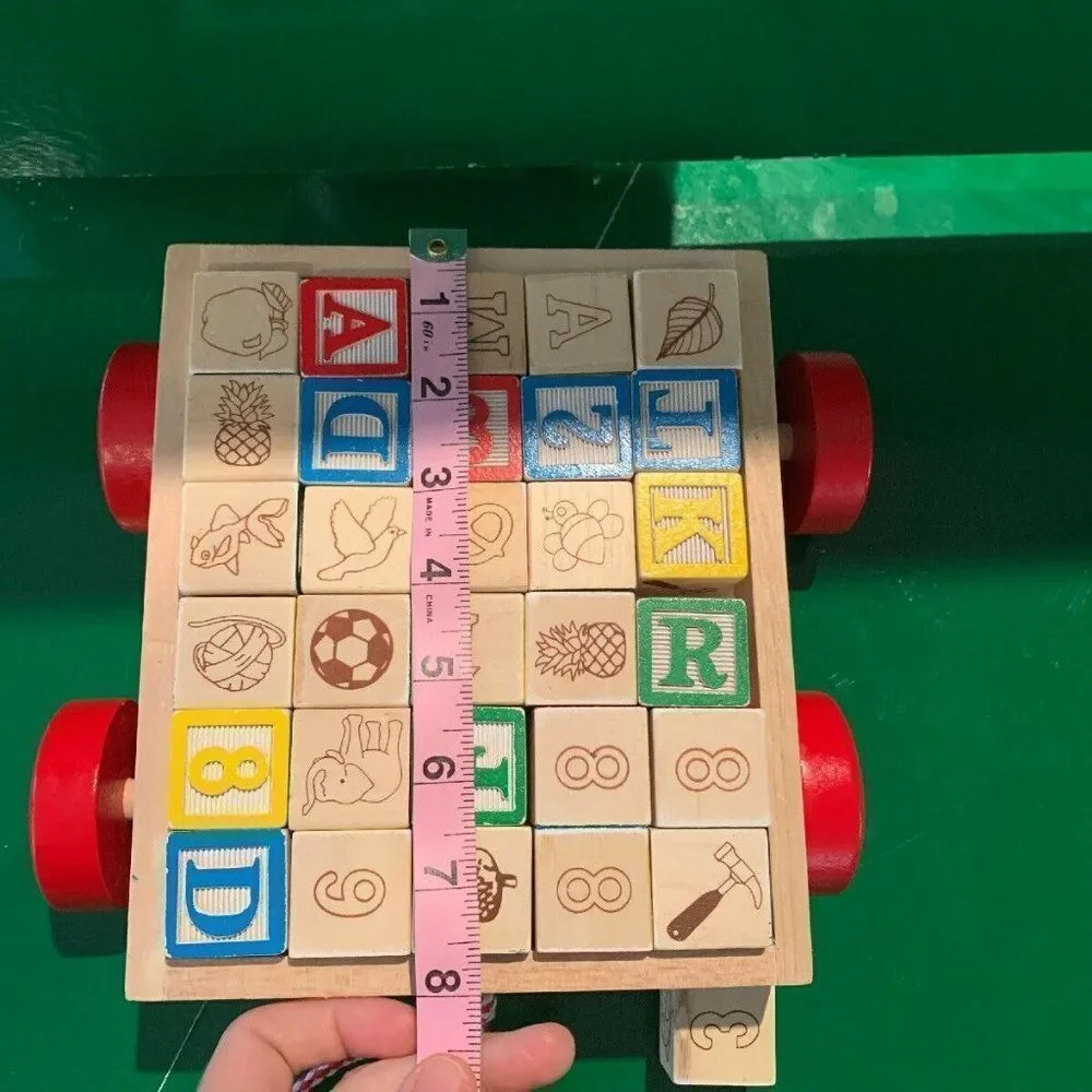 Melissa & Doug Number Letter Picture Wooden Blocks
